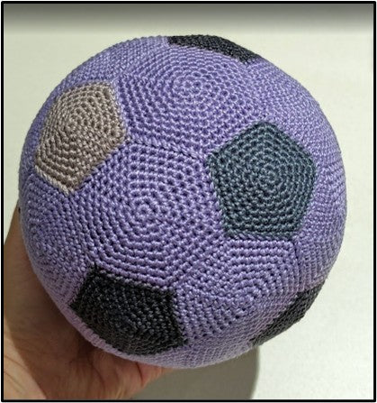 Häkelanleitung Rasselball gross, ca. 48 cm Umfang